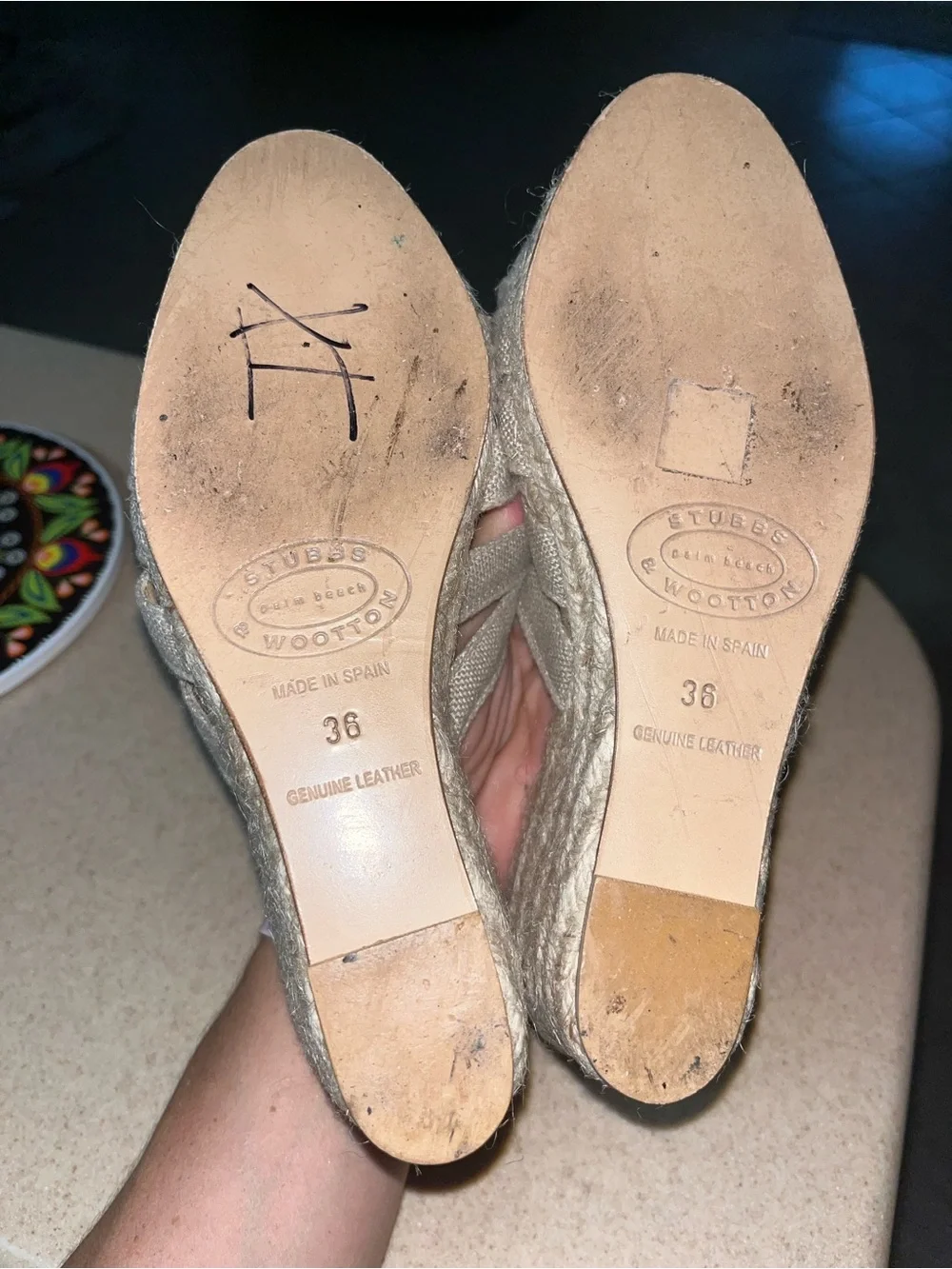 Stubbs & Wootton Crudo Kelly espadrille wedge sandals 36 - 6